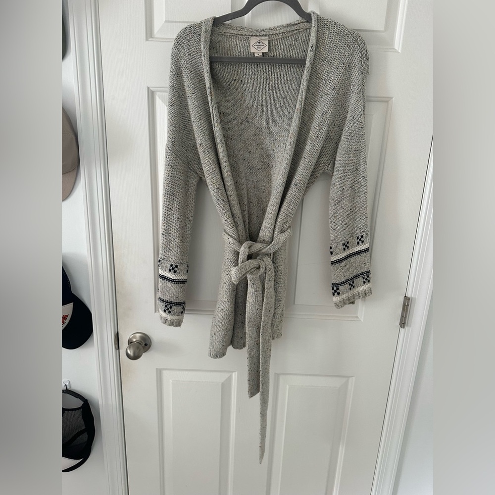 St. John’s Bay light gray tie cardigann